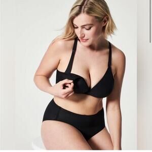 Spanx Black Bra-llelujah! Mama Nursing Bra Size Medium